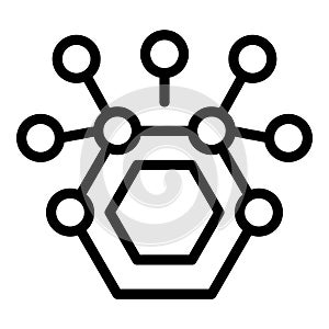 Vitamin enzymes icon outline vector. Molecular ozone