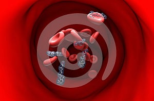 Vitamin a (retinol) â section view 3d illustration photo