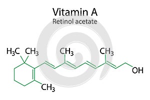 Vitamin a formula, great design for any purposes. Vector illustration