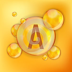 Vitamin A Icon Antioxidant. Vector Illustration