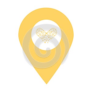 Vitamin location map pin icon. Element of map point for mobile concept and web apps. Icon for website design and development, app photo