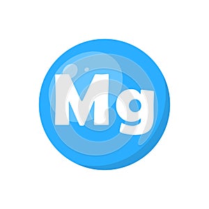 Vitamin Mg. Essential nutrient or mineral for health. Vector illustration