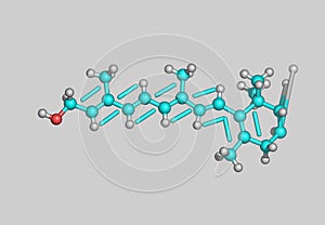 Vitamin A molecular model