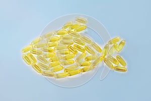 Vitamin omega3 concept, fish oil.