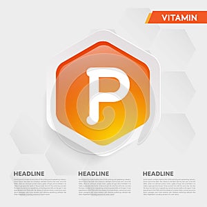 Vitamin P icon Drop collection set, cholecalciferol. golden drop Vitamin complex drop. Medical for heath Vector illustration