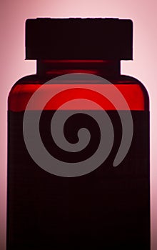 Vitamin pill bottle silhouette
