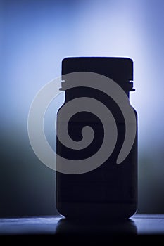 Vitamin pill bottle silhouette