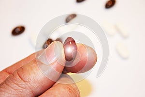 Vitamin tablet showing health and wellbeing photo