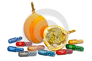 Vitamins and minerals of grenadia, 3D rendering