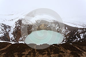 Viti caldera at Askja, central Iceland landmark