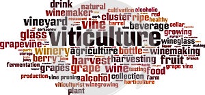 Viticulture word cloud