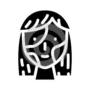 vitiligo skin disease glyph icon vector illustration