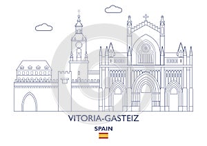 Vitoria-Gasteiz City Skyline, Spain