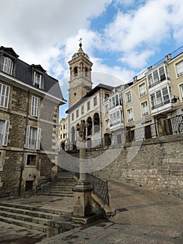 Vitoria Gasteiz old city arcade architecture in Spain