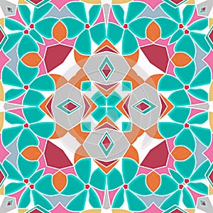 Vitrage seamless ornamental abstract pattern