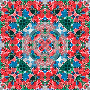 Vitrage seamless ornamental abstract pattern