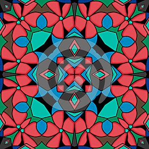 Vitrage seamless ornamental abstract pattern