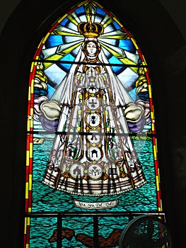 Vitral of Virgen del Valle chuch, Margarita Island photo