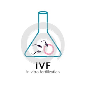 In vitro fertilisation icon. Biological insemination isolated medical infertility health vitro pregnancy