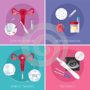 In Vitro Fertilization Icon Set