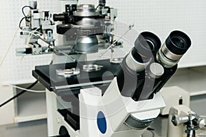 In vitro fertilization process close up. Equipment on laboratory of Fertilization, IVF.