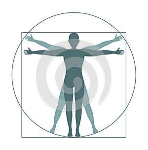 Vitruvian man icon