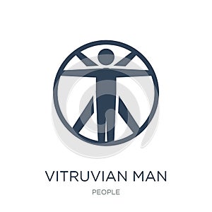 vitruvian man icon in trendy design style. vitruvian man icon isolated on white background. vitruvian man vector icon simple and photo