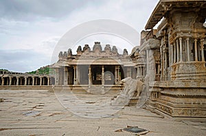 Vittala Temple Complex, Built in 15th century, Hampi, Karnataka, India.