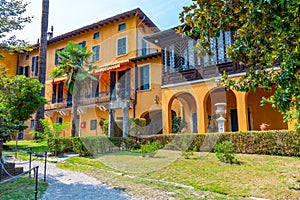 Vittoriale degli italiani palace at Gardone Riviera in Italy photo