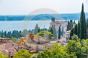 Vittoriale degli italiani palace at Gardone Riviera in Italy photo