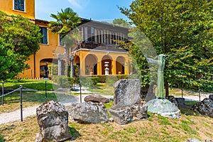 Vittoriale degli italiani palace at Gardone Riviera in Italy