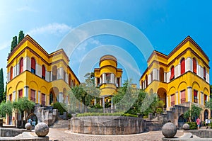 Vittoriale degli italiani palace at Gardone Riviera in Italy photo