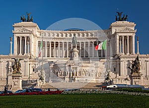 Vittoriano building on the Piazza Venezia in Rome, Italy