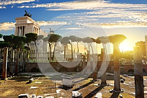 Vittoriano and Forum Traiani