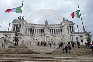 Vittoriano, monument to king Victor Emmanuel II located on Piazza Venezia, Rome, Italy, Europe