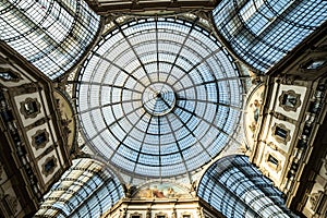 Vittorio Emanuele Gallery in Milan, Italy.