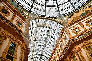 Vittorio Emanuele II Gallery. Milan, Italy