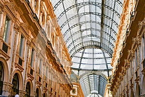 Vittorio Emanuele II Gallery. Milan, Italy