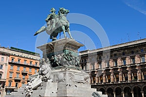 Vittorio Emanuele monument in Milan, Italy