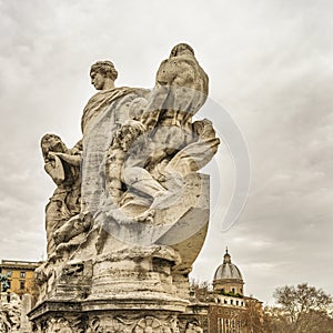 Vittorio Emanuelle II Bridge Sculpture, Rome, Italy