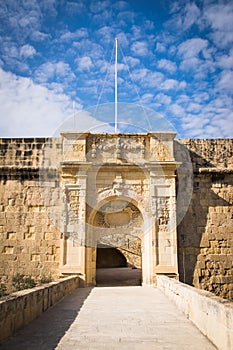 The Vittoriosa Advanced Gate of St. John Bastion in Birgu, Malta