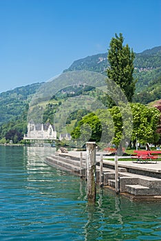 Vitznau at Lake Lucerne,Switzerland