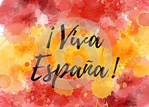 Viva Espana - watercolor abstract flag photo