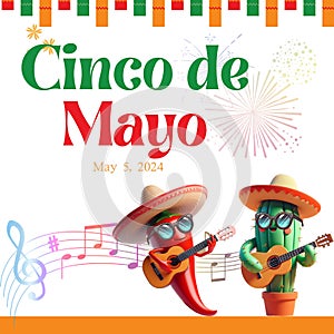 Viva Mexico, cinco de mayo artwork