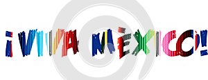 Viva Mexico Grunge Lettering Logo Headline