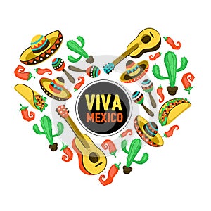 Viva mexico heart photo