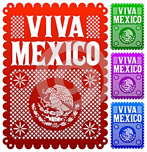 Viva Mexico - mexican holiday vector decoration photo