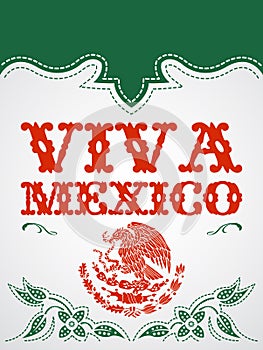 Viva Mexico mexican holiday vector poster photo