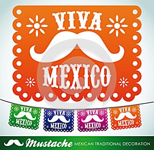 Viva Mexico - mexican mustache holiday photo