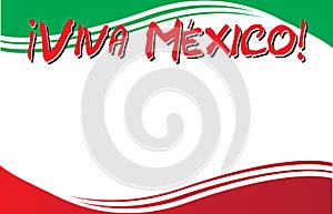 Viva Mexico! Postcard with Mexican Flag Background photo